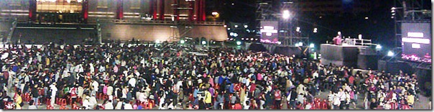 台北中正紀念堂廣場前的佈道會